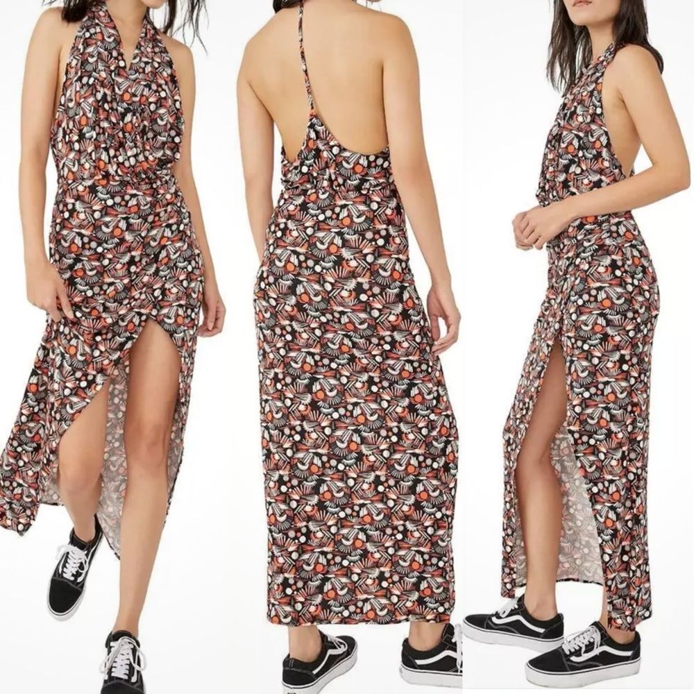 NWT Free People Daria halter Maxi Dress Size L